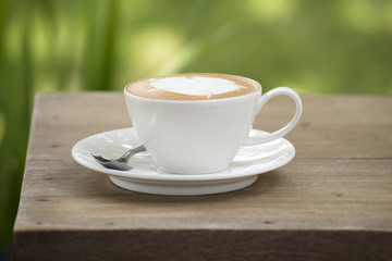 Hot Latte art coffee