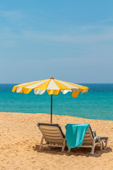 umbrella on a tropical beach