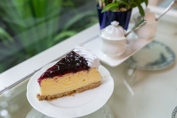 Blueberry cheese pie.