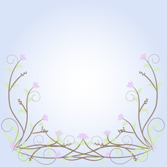 Abstract Sweet Flower Border