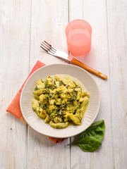 meat stew with spinach and yogurt sauce