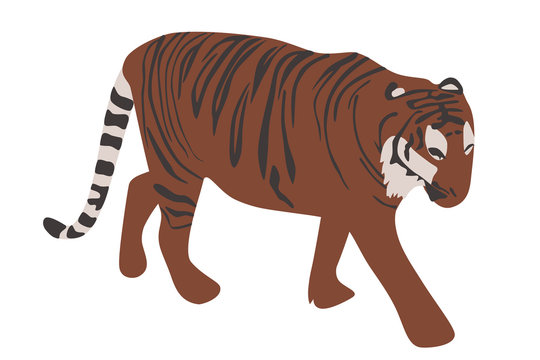 トラのイラスト　右向き