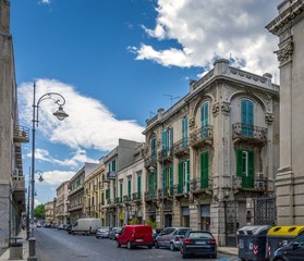 Fototapeta na wymiar A street in Messina.