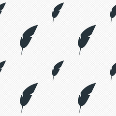 Feather sign icon. Retro pen symbol.