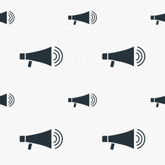 Megaphone soon icon. Loudspeaker symbol.