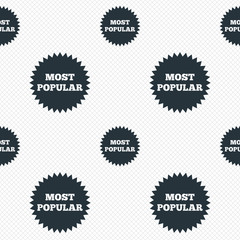 Most popular sign icon. Bestseller symbol.