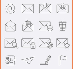 Envelope, E-mail Icons. Vector