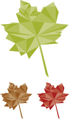 Feuilles érable polygones vecteurs