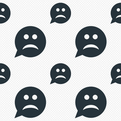 Sad face sign icon. Sadness symbol.