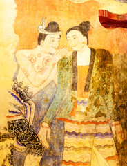 Whisper of Ancient Painting Wall Art in Temple
