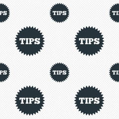Tips sign icon. Star symbol.