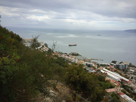 Straße von Gibraltar zwischen Spanien und Afrika
