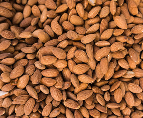 almonds background
