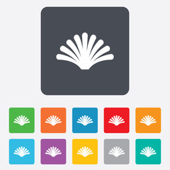 Sea shell sign icon. Conch symbol. Travel icon.