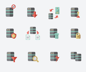 Database icon set
