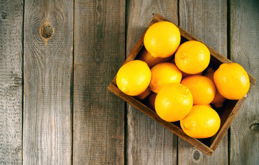 Box with lemons