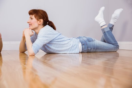 Woman lying on the floor