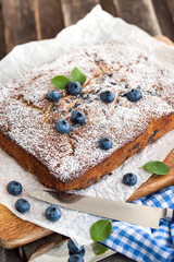 Homemade blueberry cake
