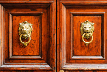 Maniglia di porta a forma testa di Leone, bussare