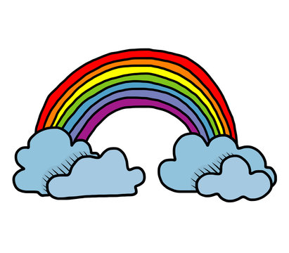 rainbow and cloud