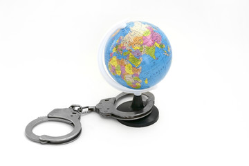 hands with globe