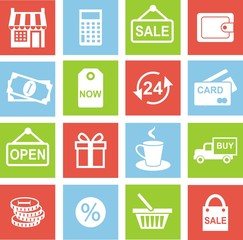 Shopping retail icons