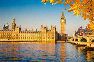 Naklejka premium Big Ben i Houses of Parliament, Londyn