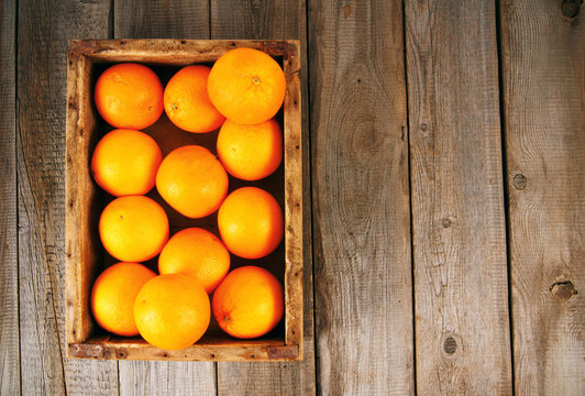 Oranges in a box