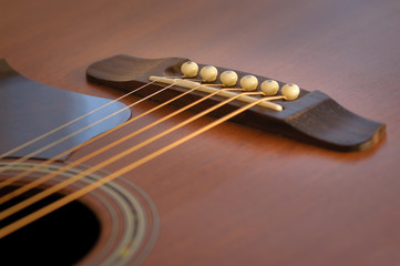 Detail of acoustic guitar