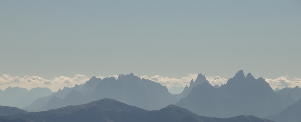 Dolomites silhouette