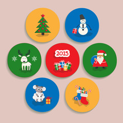 Christmas decorations, set