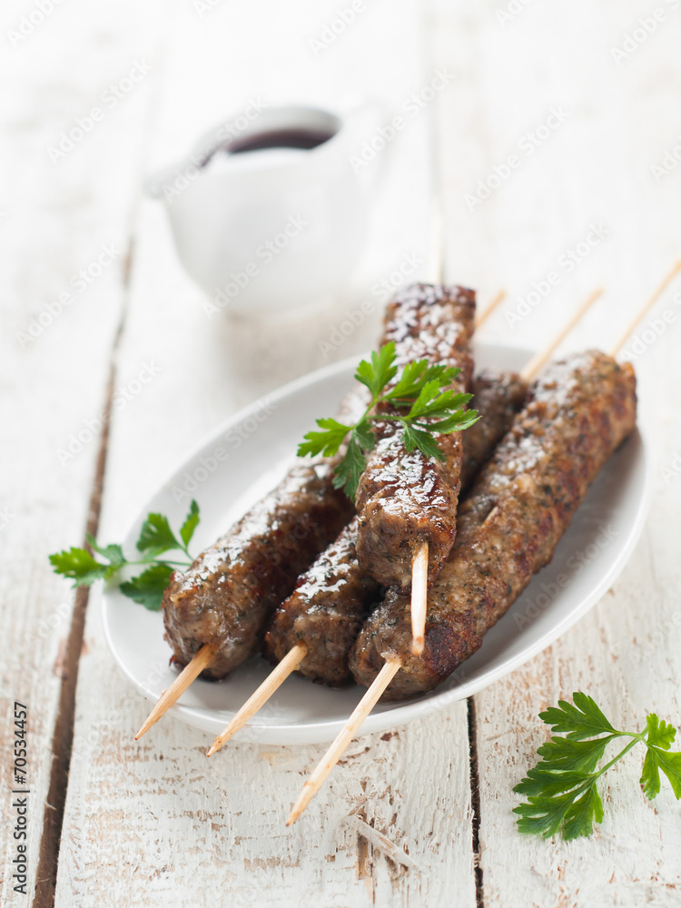 Poster Minced meat kebab