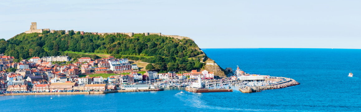 Scarborough South Bay harbor in North Yorskire, England