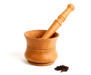Wooden mortar
