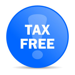 tax free internet blue icon