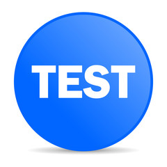 test internet blue icon