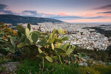 Gardinen View of Athens from Lycabettus hill. © milangonda