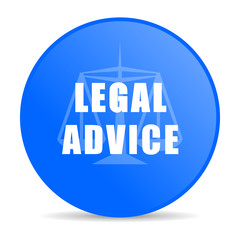 legal advice internet blue icon