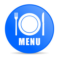 menu internet blue icon