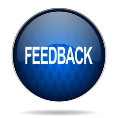feedback internet blue icon