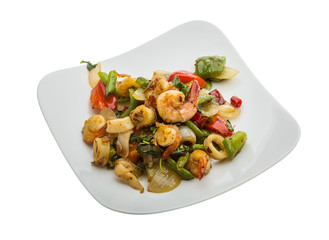 Seafood with vegetables