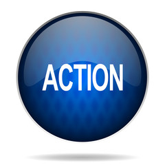 action internet blue icon