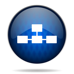 Obraz premium graph internet blue icon