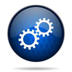 settings internet blue icon