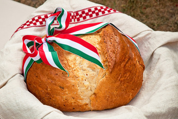 Bread with the Hungarian flag