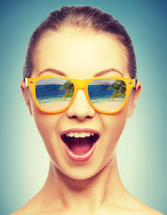amazed girl in shades
