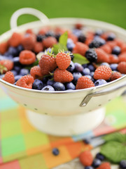 Fruits - fresh berries from garden