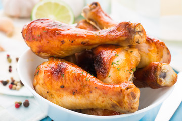 Roasted chicken legs