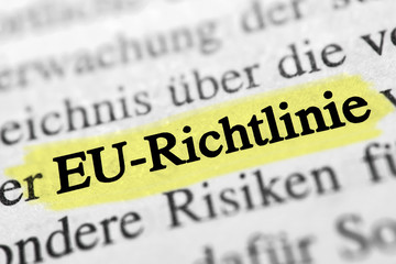 EU-Richtlinie - gelb markiert