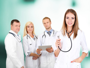 Fototapeta premium Medical workers in hospital